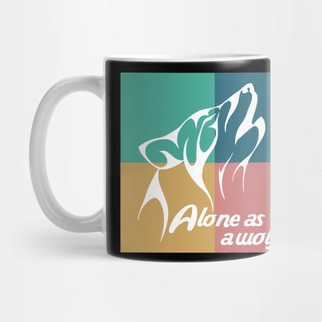 Alone as a wolf T-shirt by adouniss